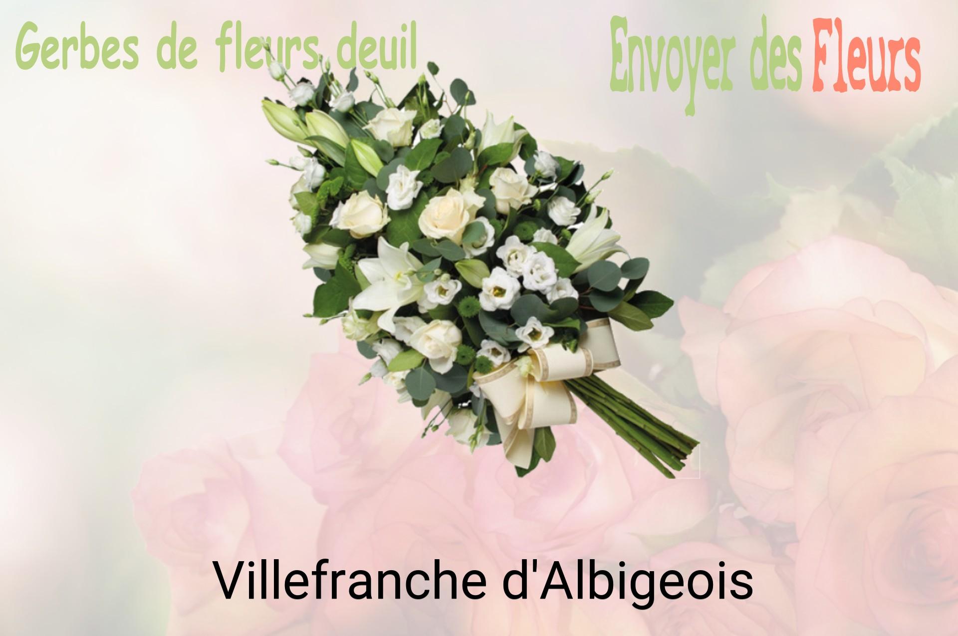 Gerbe de fleurs de deuil livrée à Villefranche-d'Albigeois